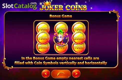 Bonus Game screen. Joker Coins slot
