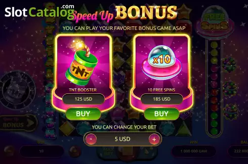 Buy Feature Screen. Crystal Cascade (Onlyplay) slot
