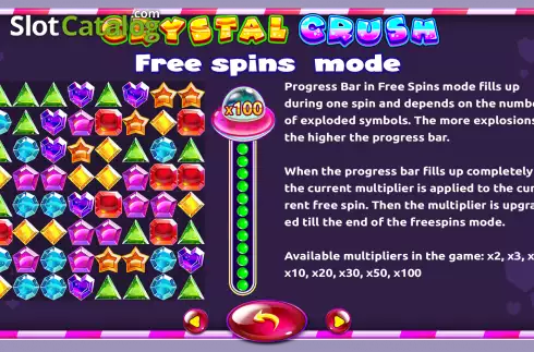 Feature Screen 2. Crystal Cascade (Onlyplay) slot