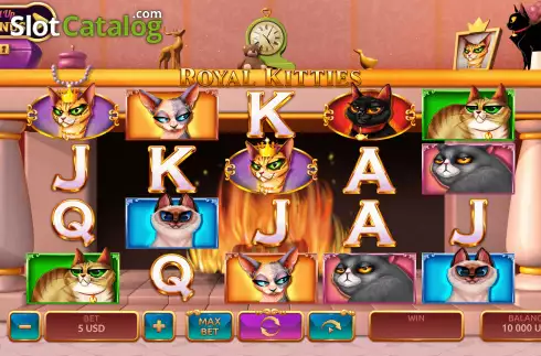 Game Screen. Royal Kitties slot
