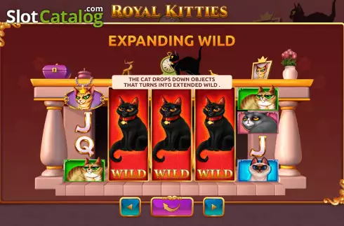 Feature Screen. Royal Kitties slot