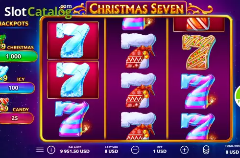 Free Spins Gameplay Screen 2. Christmas Seven slot