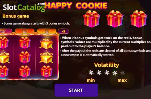 Bildschirm2. Happy Cookie slot