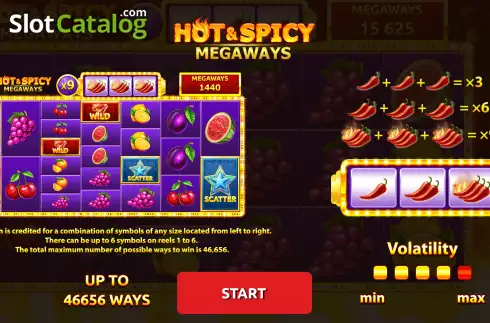 Schermo2. Hot and Spicy Megaways slot