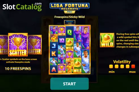 Start Screen. Liga Fortuna Megaways PRO slot