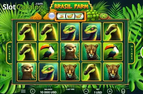 Game Screen. Brasil Farm slot