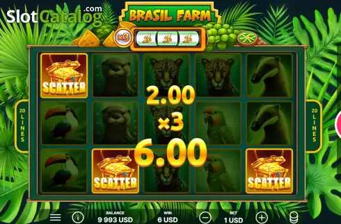 画面4. Brasil Farm カジノスロット