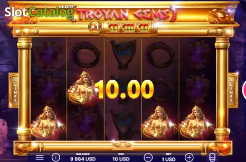 Win screen 2. Troyan Gems slot
