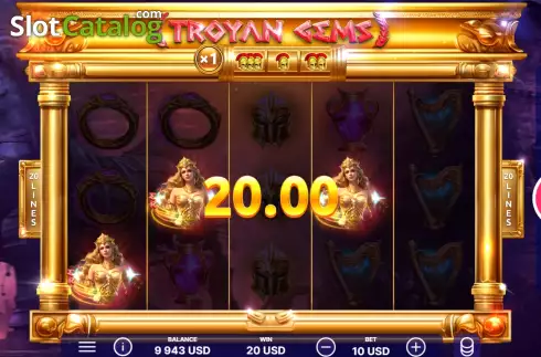 Win screen 3. Troyan Gems slot