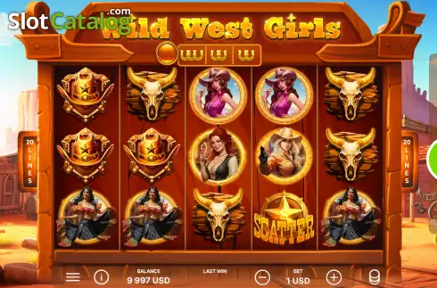 Reels screen. Wild West Girls slot
