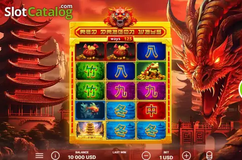 Game screen. Red Dragon Ways slot