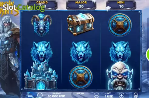 Game screen. Snow Giants slot