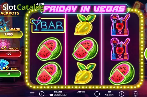 Reels Screen. Friday in Vegas slot