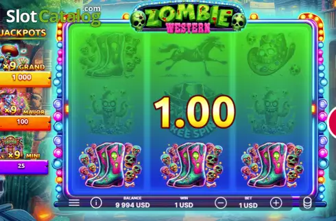 Win screen. Western Zombie slot