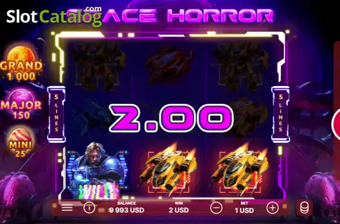 Écran3. Space Horror Machine à sous