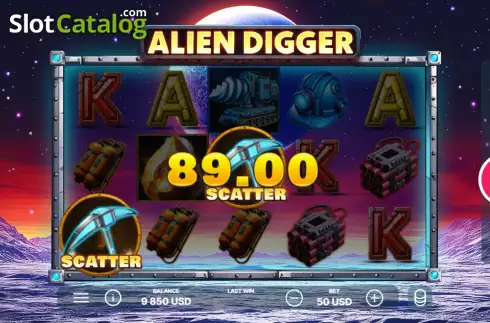 Écran3. Alien Digger Machine à sous