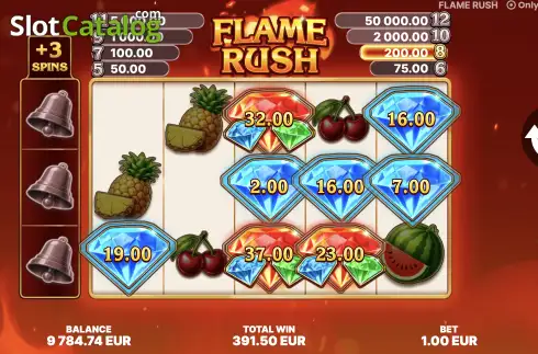 Écran3. Flame Rush Machine à sous
