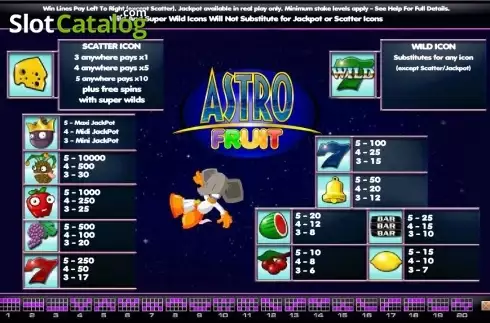 Bildschirm2. Astro Fruits slot