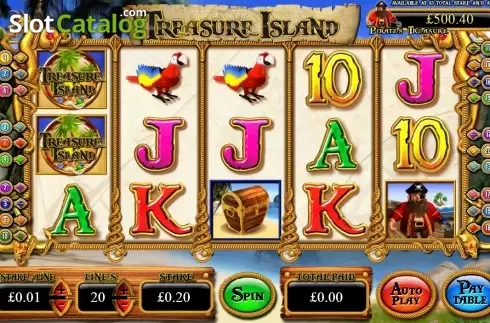 Reel Screen. Treasure Island (OpenBet) slot