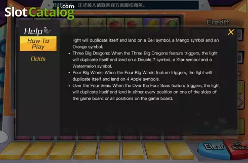 Game Rules screen 5. Fruit Slot V8 slot