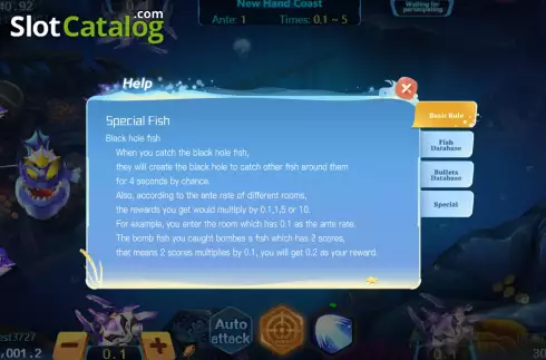 Game Rules screen 2. Jackpot Fishing (Openbox Gaming) slot