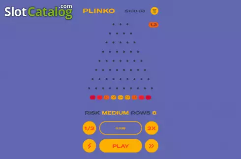 Win screen. Plinko (Orbital Gaming) slot