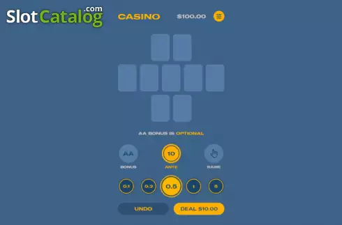 Game screen. Casino Hold’em slot