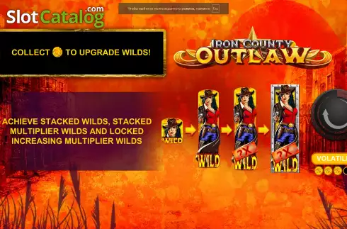 Start Screen. Iron County Outlaw slot