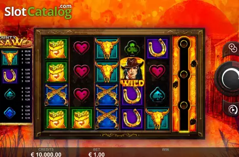 Game Screen. Iron County Outlaw slot