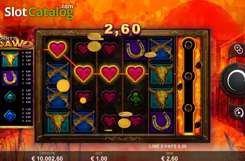 Gameplay Screen. Iron County Outlaw slot