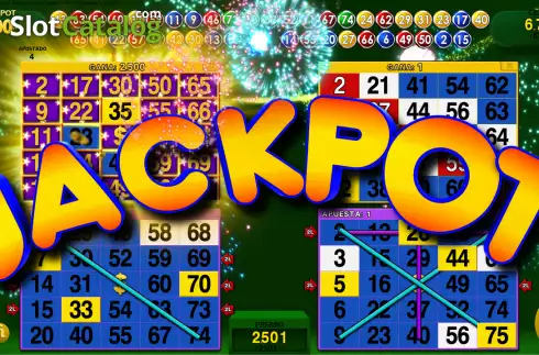 Jackpot Win screen. 6 Bingo slot