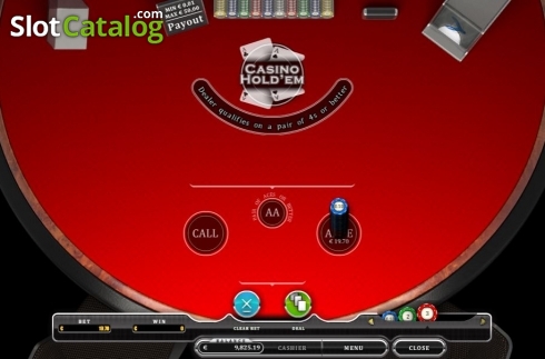 Game Screen. Casino Hold'em (Oryx) slot
