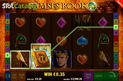 Bildschirm5. Ramses Book Double Rush slot