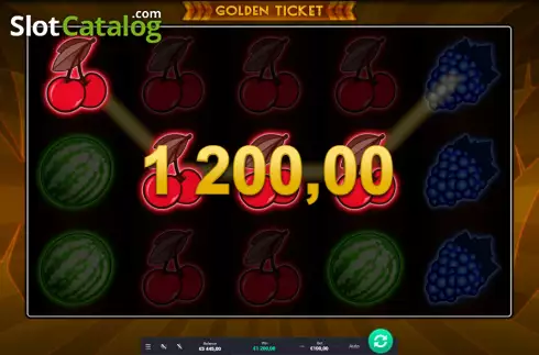Win screen 2. Golden Ticket (Oryx) slot