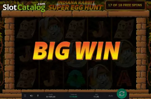 Big Win Screen. Super Egg Hunt slot