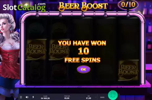 Free Spins Win Screen. Beer Boost slot