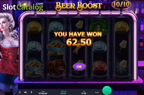 Total Win in Free Spins Screen. Beer Boost slot