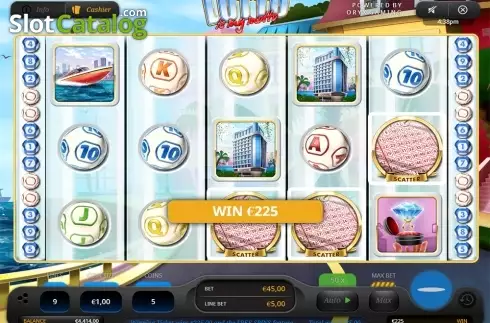 Free spins win screen. Lotto is My Motto slot