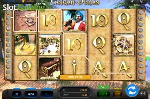 Wild win screen. Golden Dunes slot