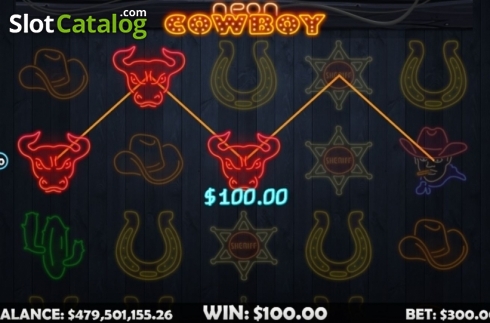 Win. Neon Cowboy slot