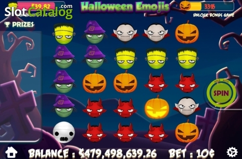 Reel Screen. Halloween Emojis slot
