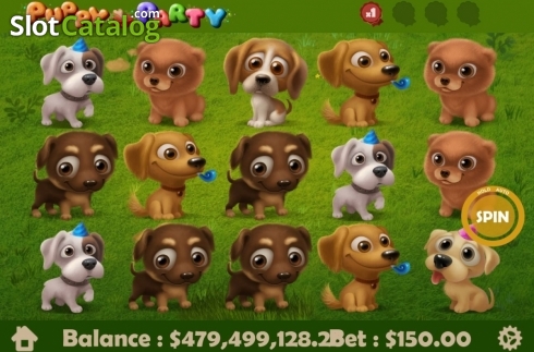 Reel Screen. Puppy Party slot