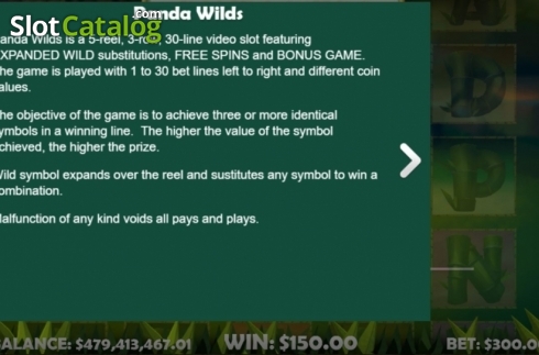 Game Rules. Panda Wilds slot