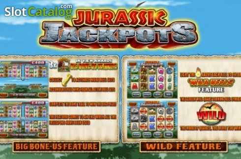Paytable 1. Jurassic Jackpots slot
