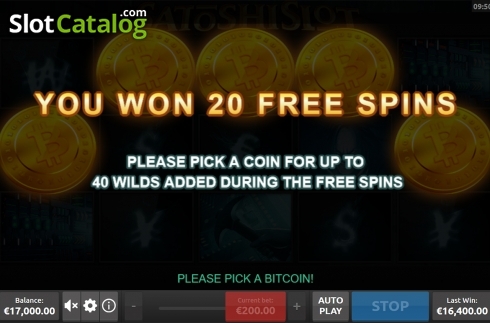 Free spins win screen. SatoshiSlot HTML slot