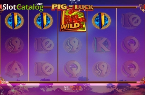 Win Screen. Pig of Luck slot
