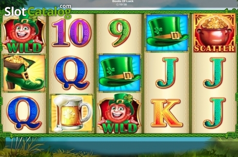 Reel Screen. Boots Of Luck slot