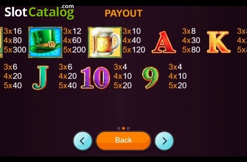 Paytable. Boots Of Luck slot