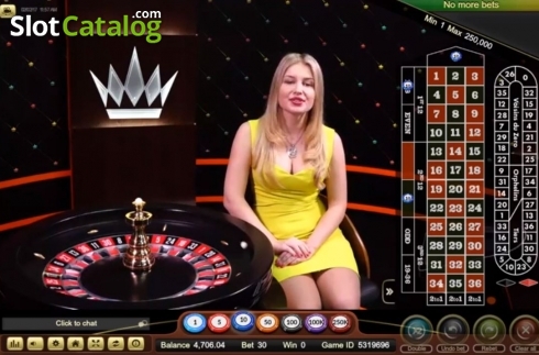 Ekran3. Roulette Live Casino (Ezugi) yuvası