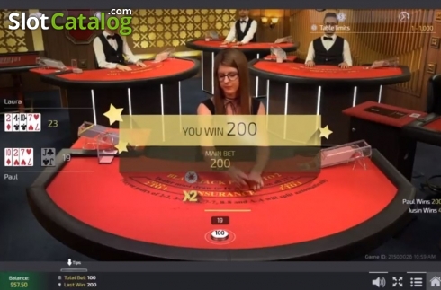 Captura de tela4. Unlimited 21 Blackjack Live (Ezugi) slot